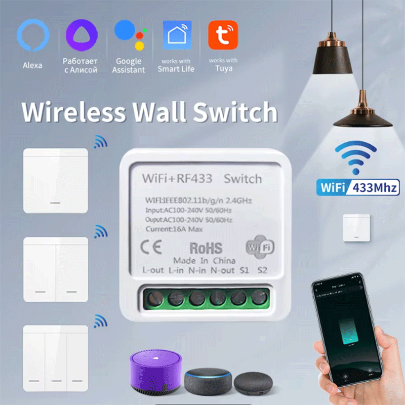 Tuya Smart Switch - Tuya WiFi Slimme Lichtschakelaar Smart Home