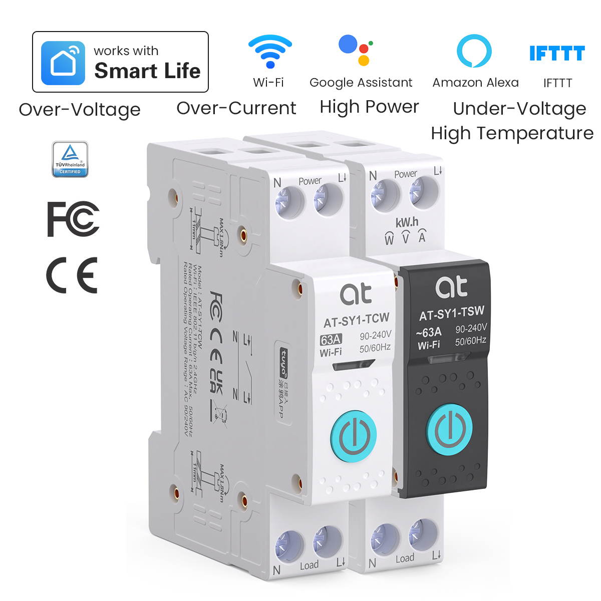 Tuya Smart Switch - Tuya WiFi Stroomonderbreker Smart 1P +