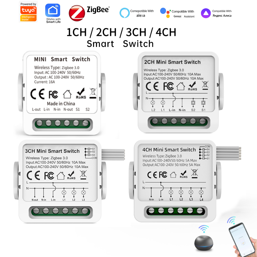 Tuya Smart Switch - Tuya Zigbee 3.0 Smart Switch 1/2/3/4-weg