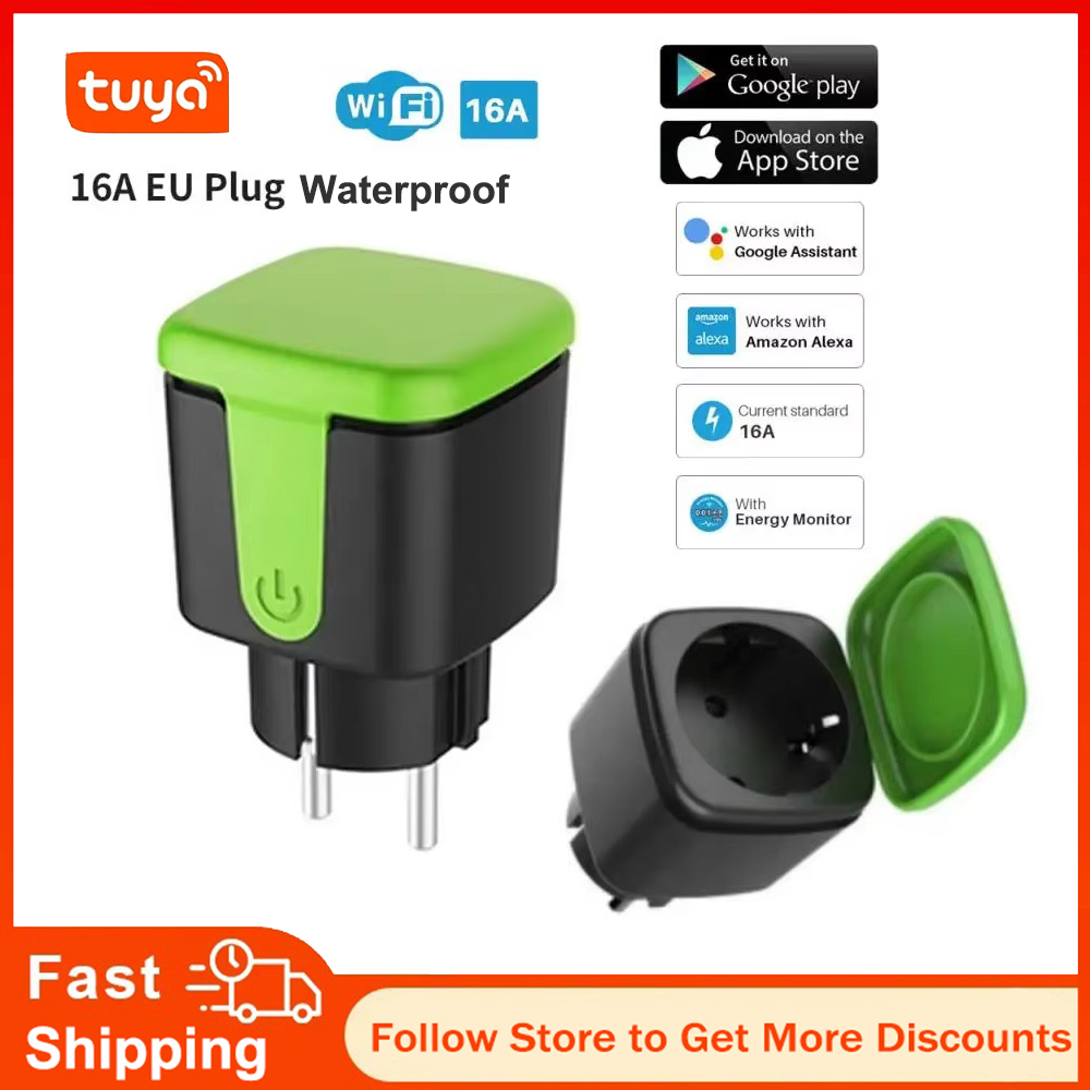 Smart Home Google Assistant - Tuya EU 16A WiFi Smart Waterproof