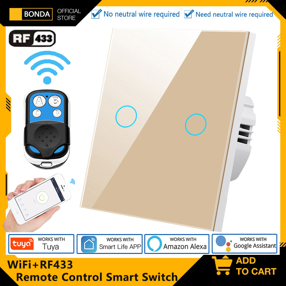 Smart Home Google Assistant - Tuya EU WiFi + RF433 Slimme