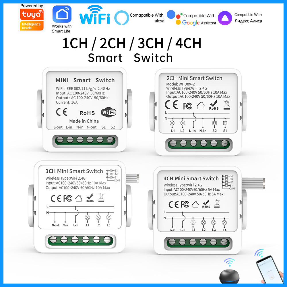 Tuya WiFi Smart Switch 1/2/3/4 - Tuya Smart Switch recensie en prijs
