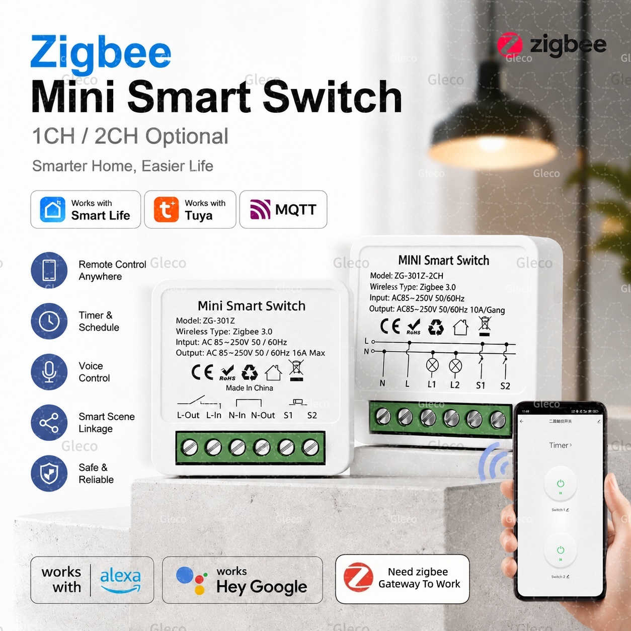 Zigbee Tuya Smart Switch Smart - Smart Home Zigbee Gateway recensie en prijs