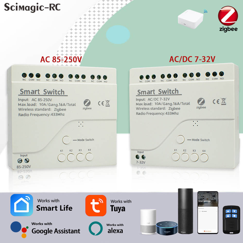 4CH Zigbee Tuya Smart Home Rel - Smart Home Google Assistant recensie en prijs