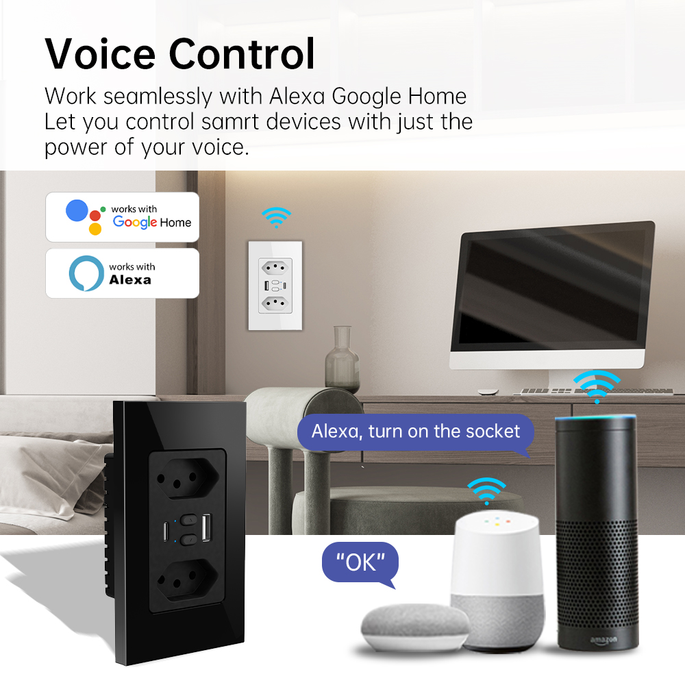 MANHOT Wifi Smart Brazil Socke - Smart Home Google Assistant recensie en prijs